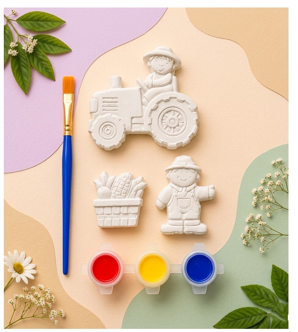 Farm Fun Paint Kit DIY POP Toy Set