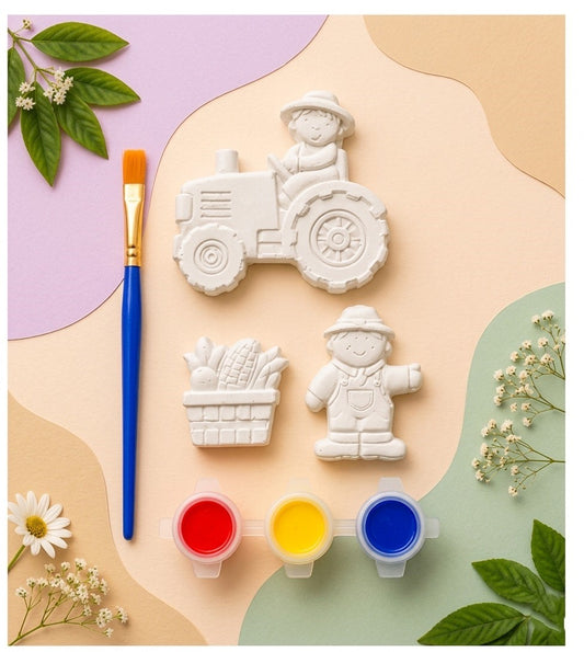 Farm Fun Paint Kit DIY POP Toy Set